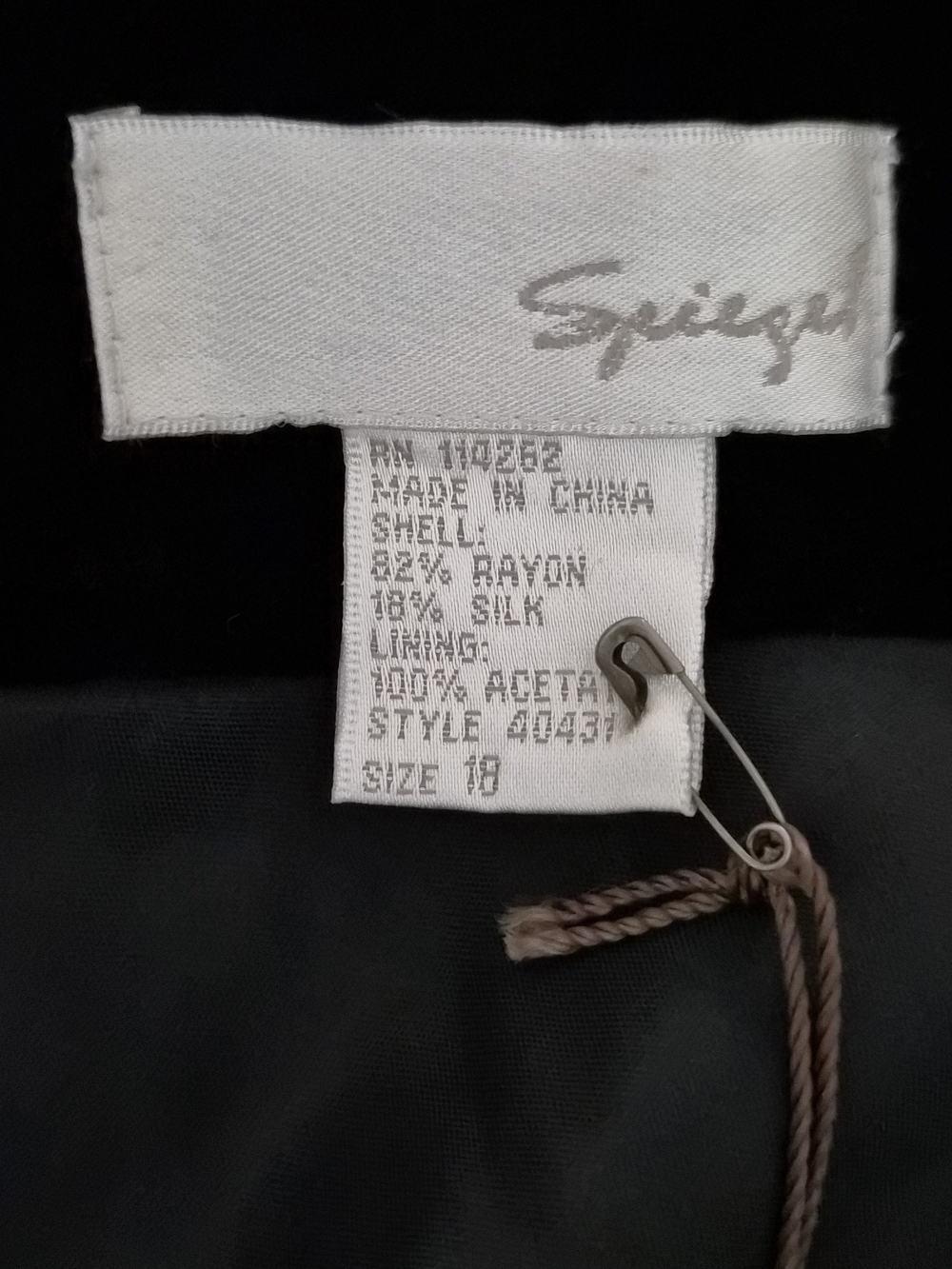 Vintage Spiegel Rayon Silk Velvet 2-Piece Pant Suit Set NWT #0434 - Picture 9 of 10